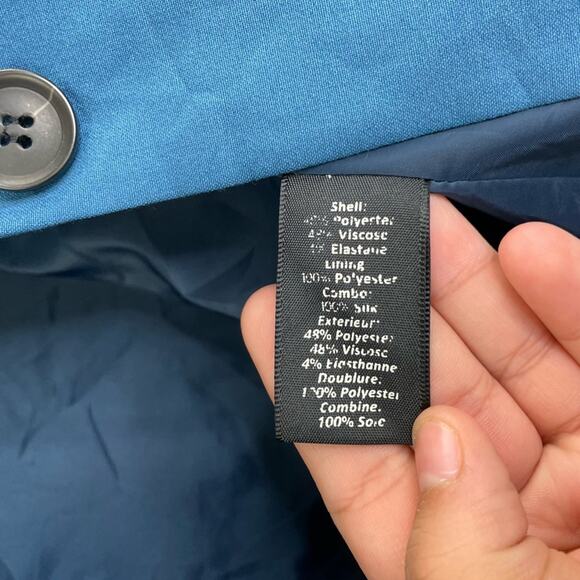 Elizabeth & James teal blue single breasted blazer women's size 0 - Picture 10 of 12